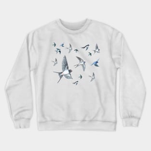 A flock of swallows Crewneck Sweatshirt